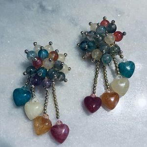 Beaded Heart Earrings